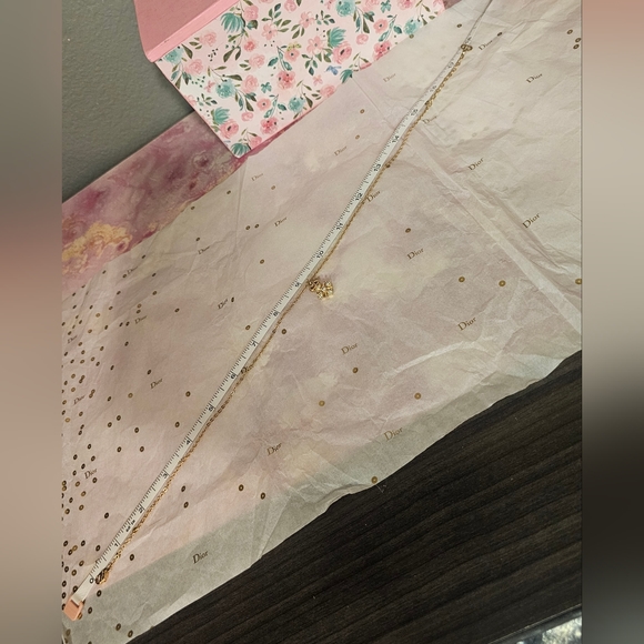 Christian Dior Vintage Gold and Rhinestone "CD" Pendant Necklace - Picture 9 of 14